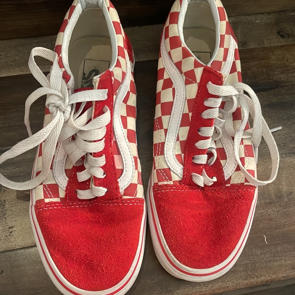 Red Checkered Vans - image 2